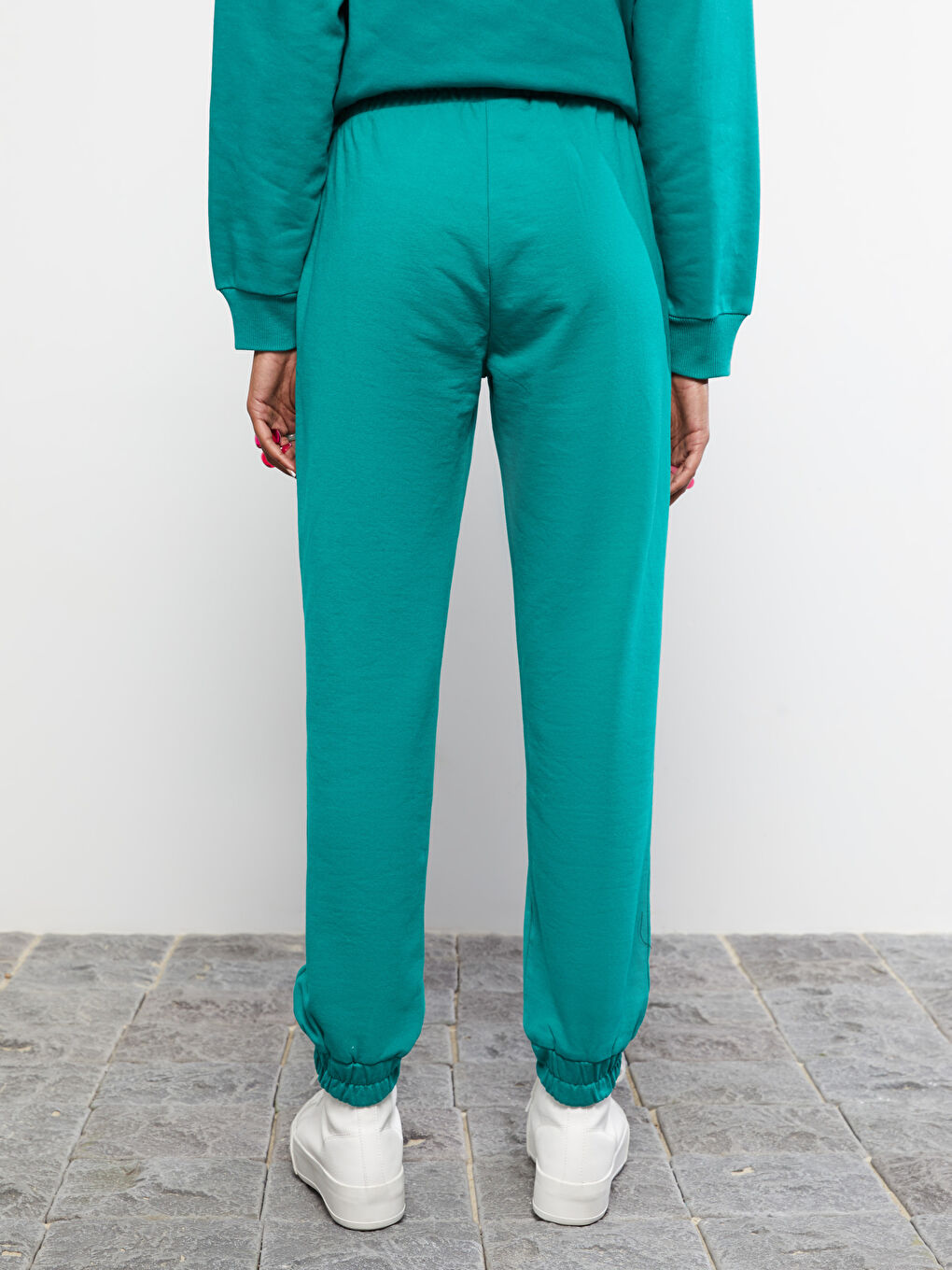 LCW Vision Elasticated Waist Printed Women's Jogger Sweatpants -S2DT23Z8-GV2