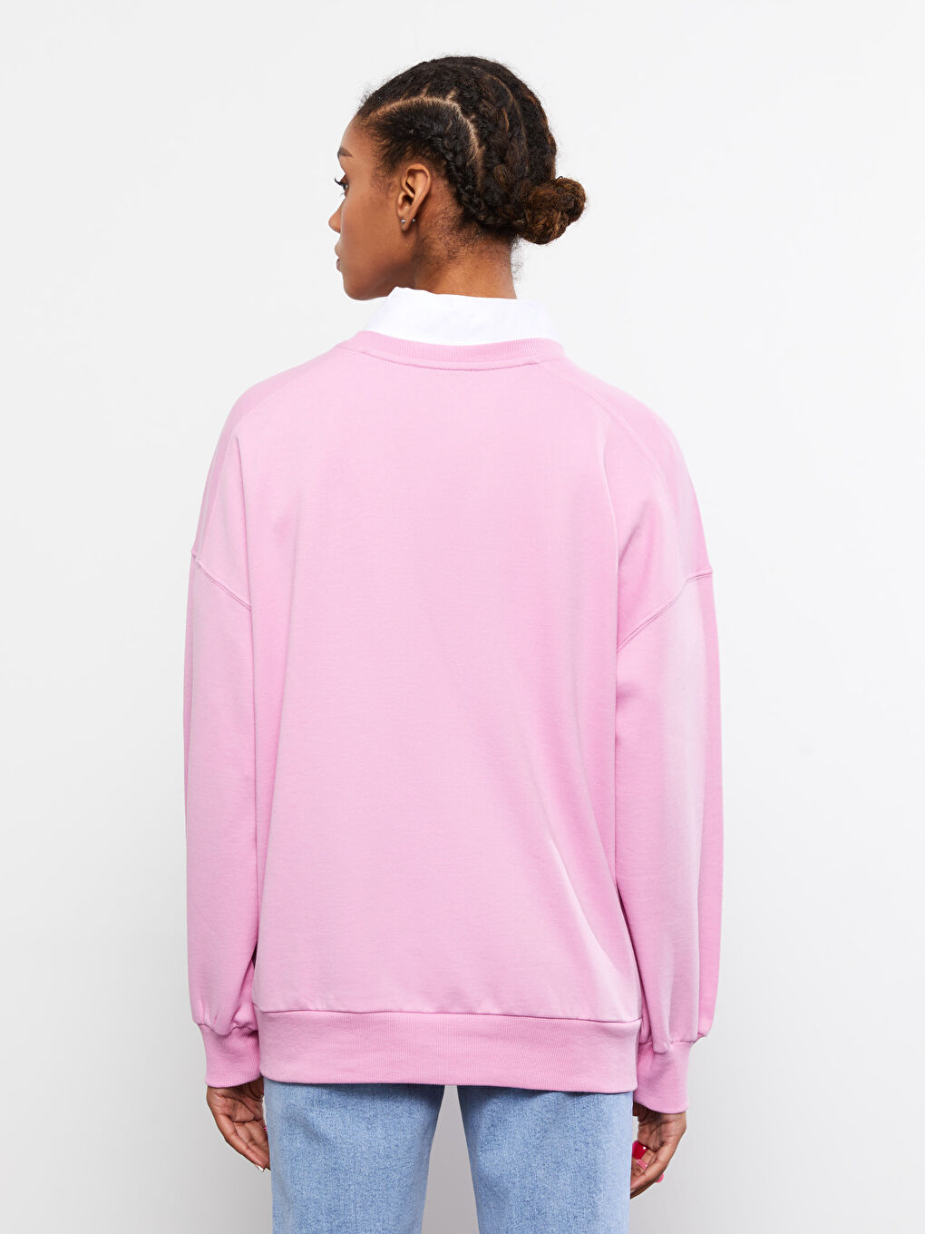 LCW Vision Crew Neck Text Printed Long Sleeve Women's Sweatshirt -S2DT25Z8-FHJ