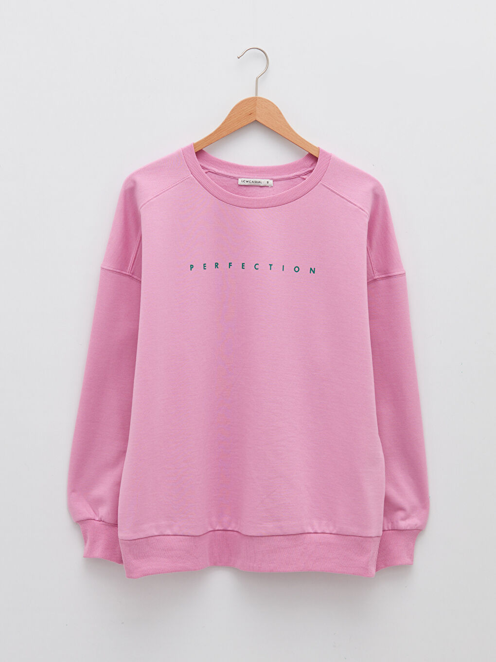 LCW Vision Crew Neck Text Printed Long Sleeve Women's Sweatshirt -S2DT25Z8-FHJ
