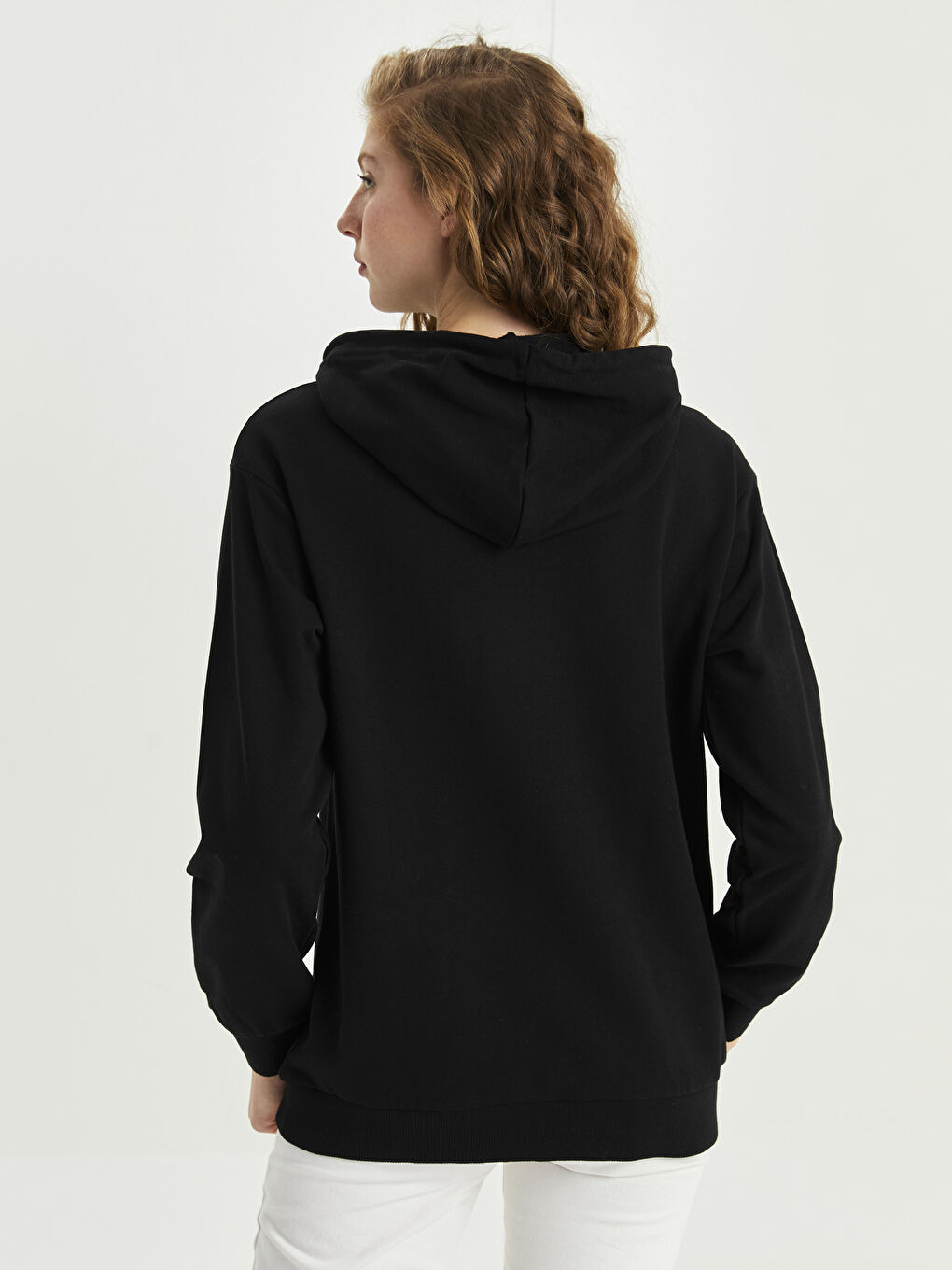 Printed Long Sleeve Women's Hoodie-5