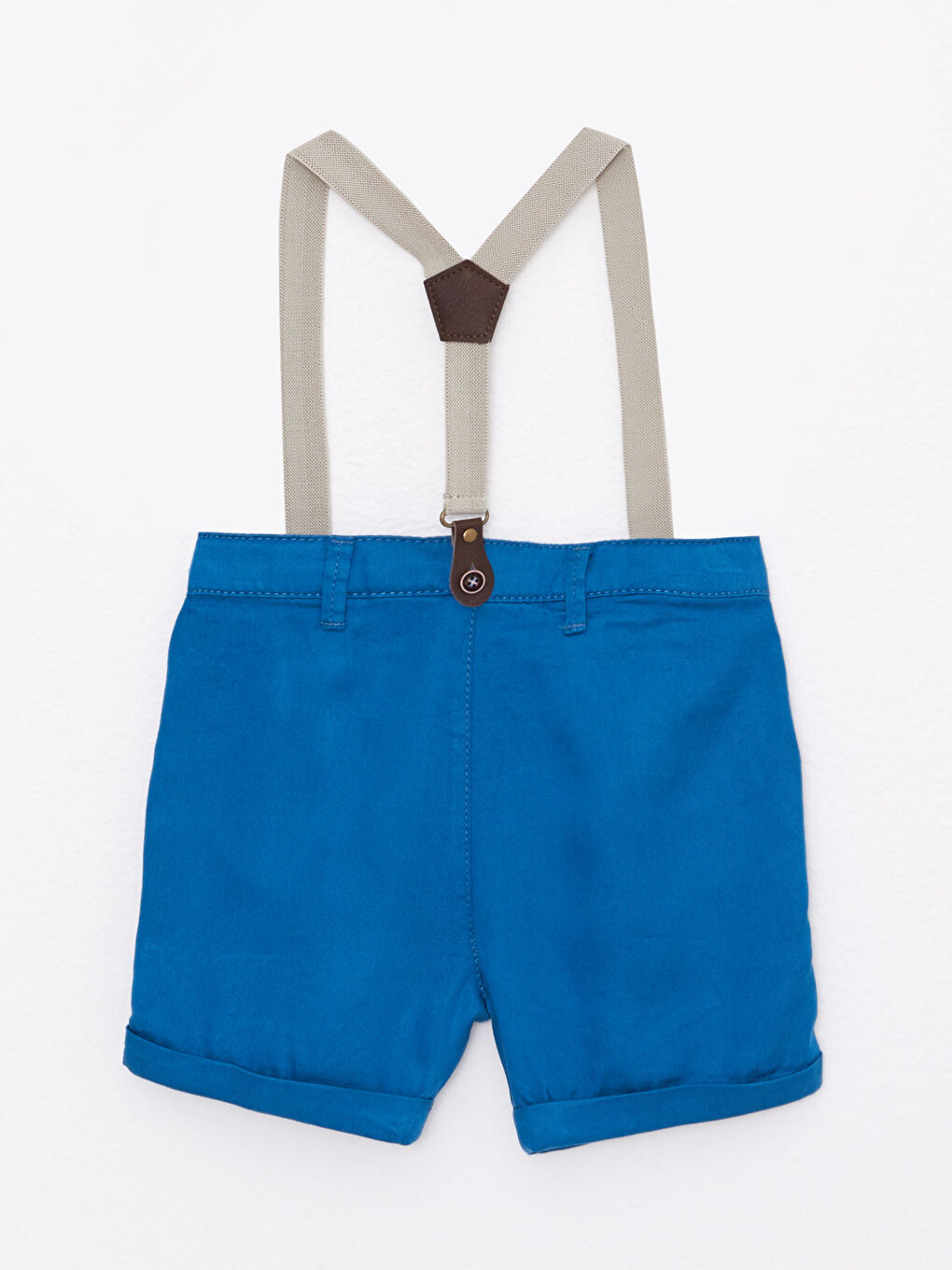 Mavi Basic Erkek Bebek Şort ve Pantolon Askısı 2'li Takım-1