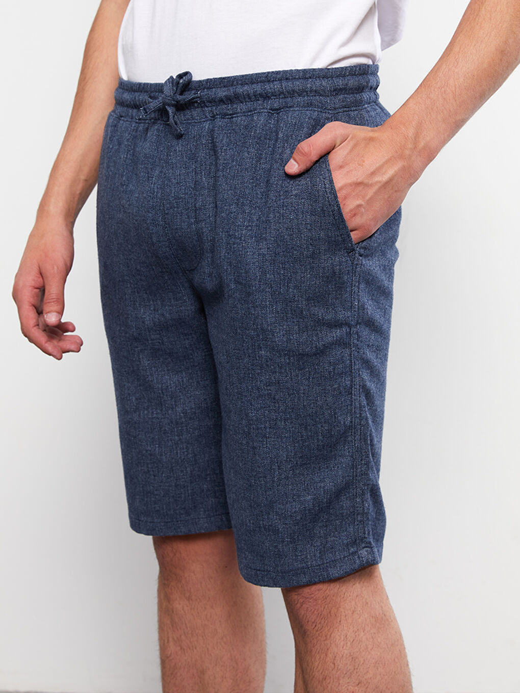 Lacivert Standart Kalıp Erkek Şort-2