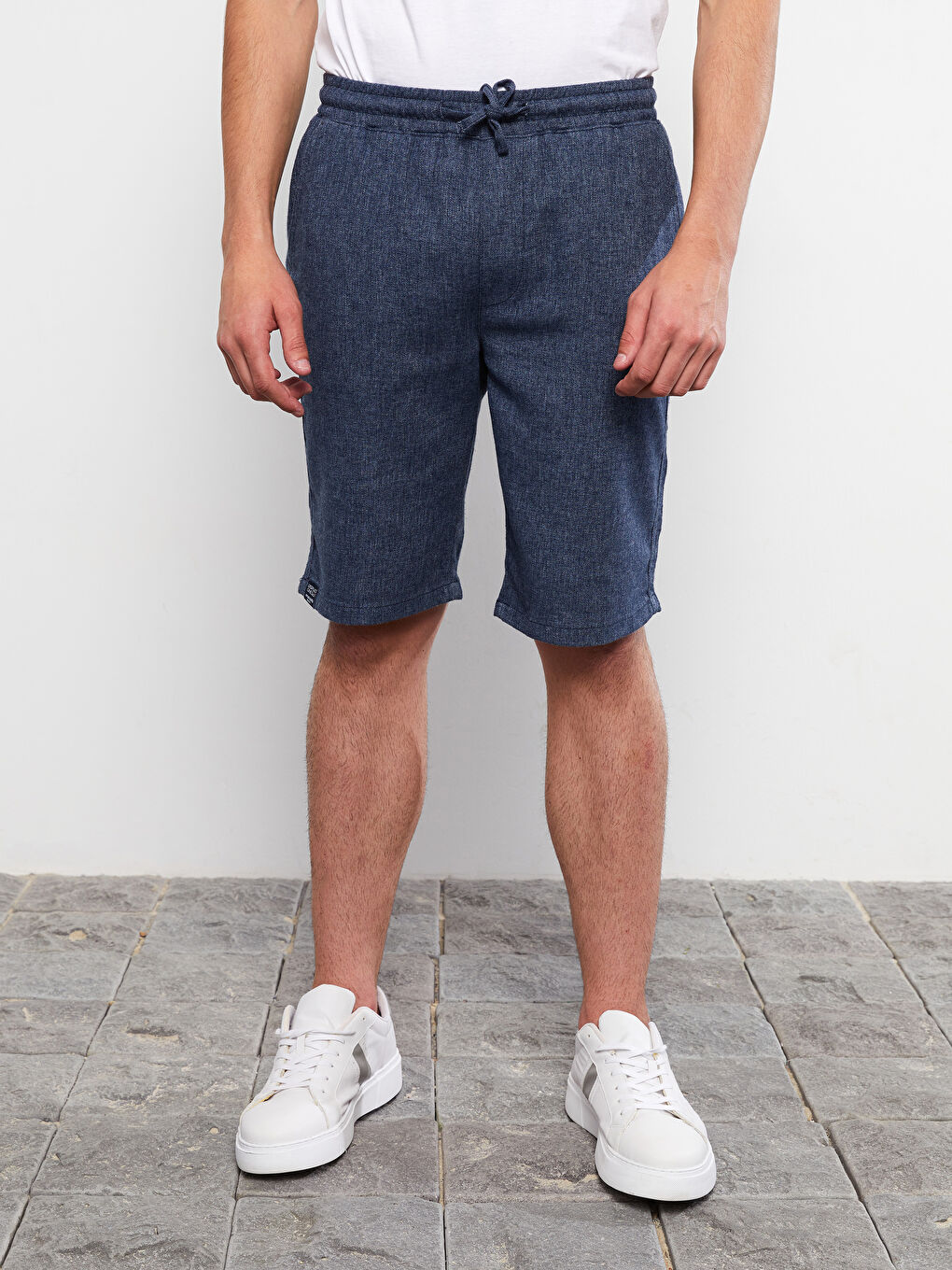 Lacivert Standart Kalıp Erkek Şort-3