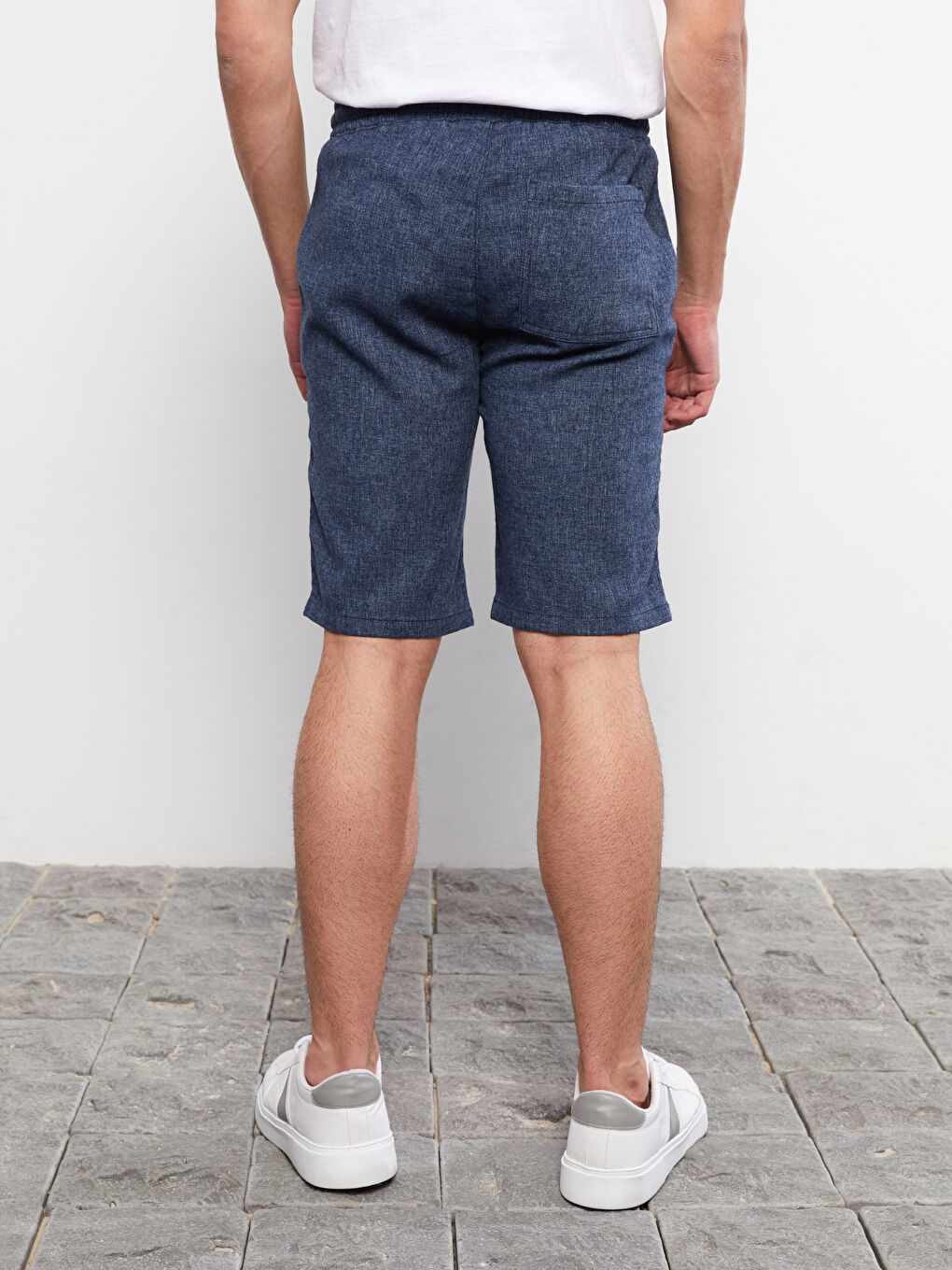 Lacivert Standart Kalıp Erkek Şort-4