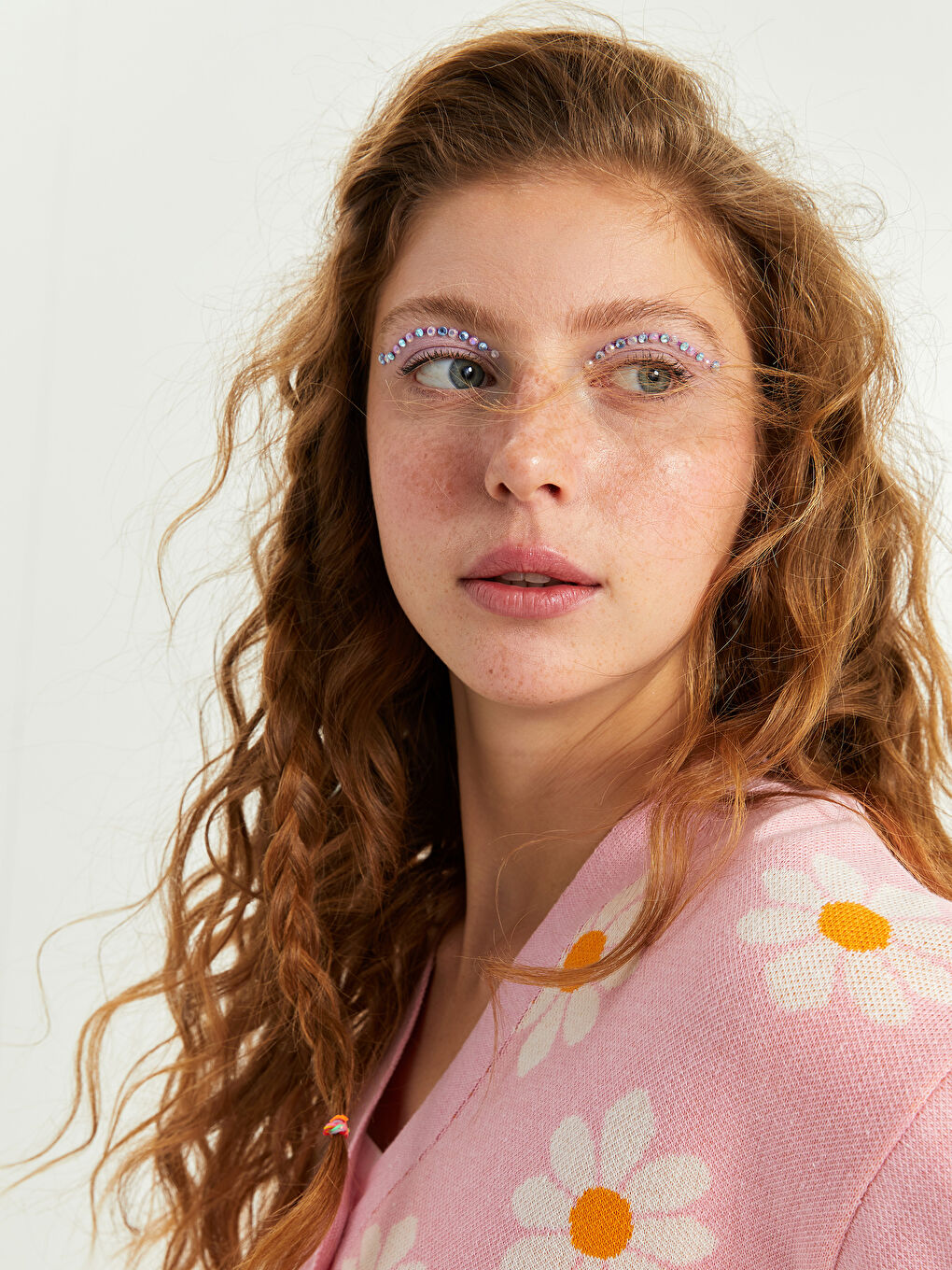 V Neck Floral Women's Knitwear Cardigan-2