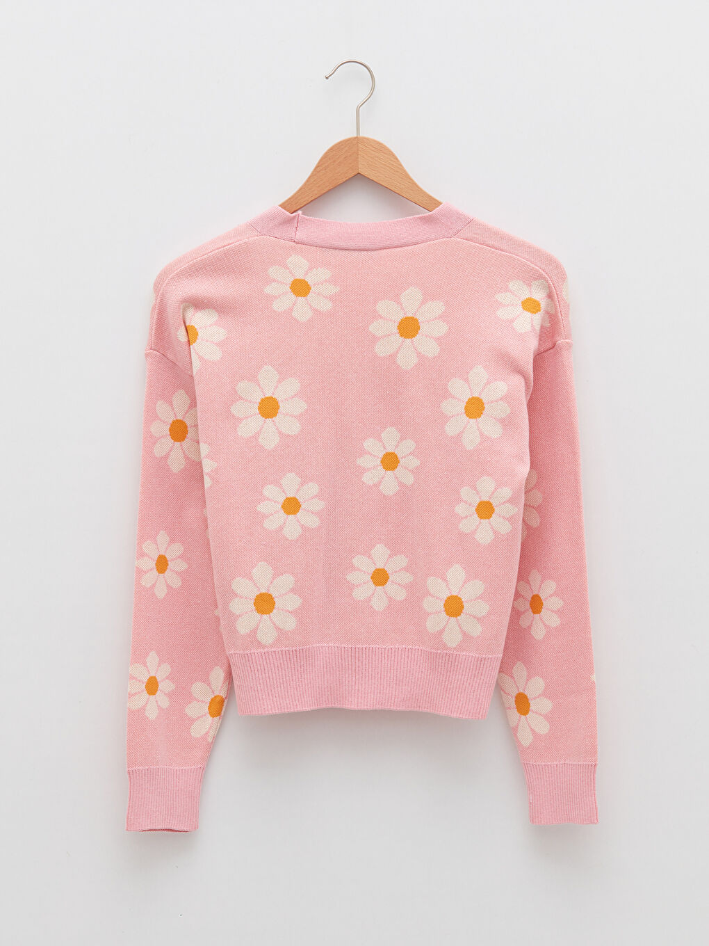 V Neck Floral Women's Knitwear Cardigan-7