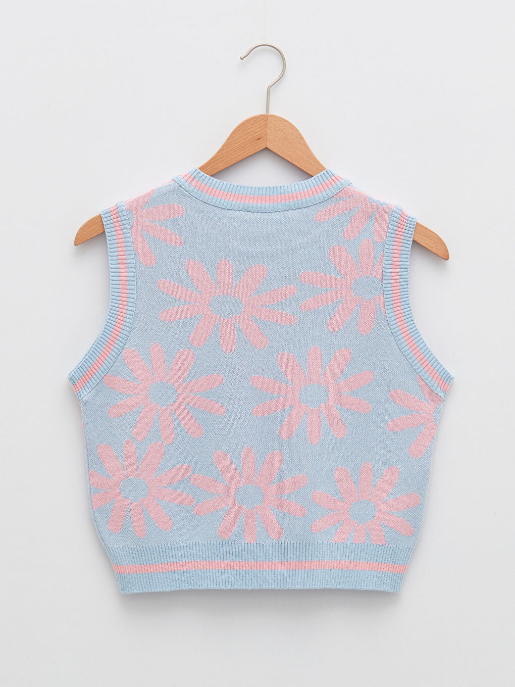 Mavi Bisiklet Yaka Desenli Kadın Triko Süveter-8