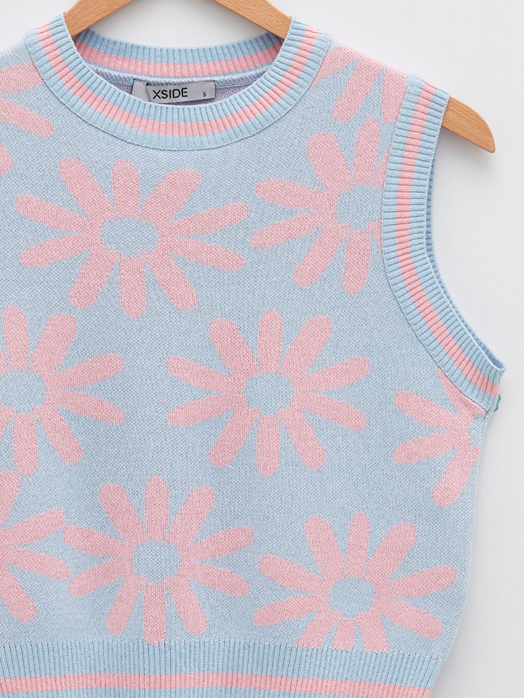 Mavi Bisiklet Yaka Desenli Kadın Triko Süveter-9