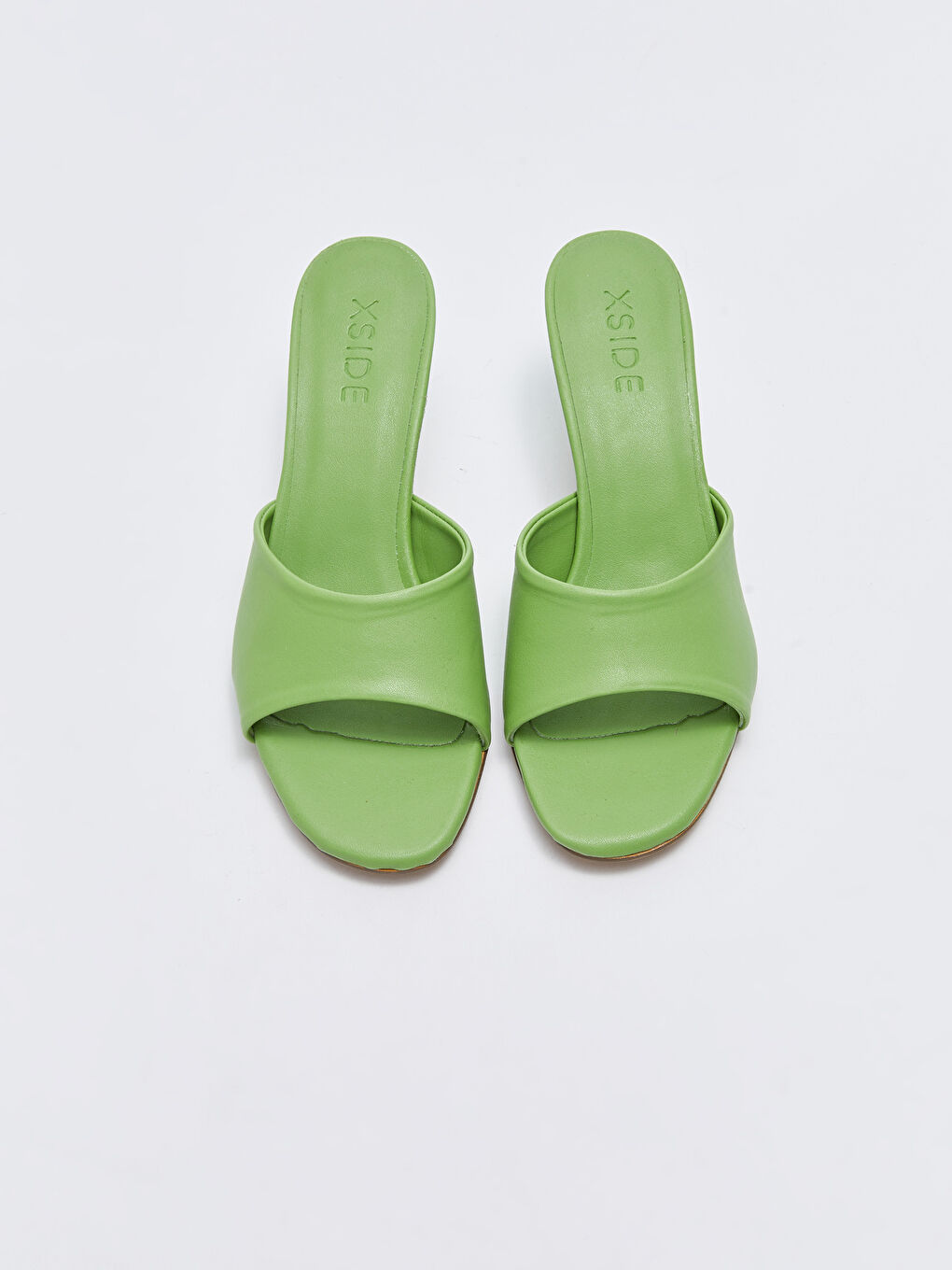 LCW STEPS Women's Leather Look Single Band Heeled Slippers -S2DT80Z8-Q1S