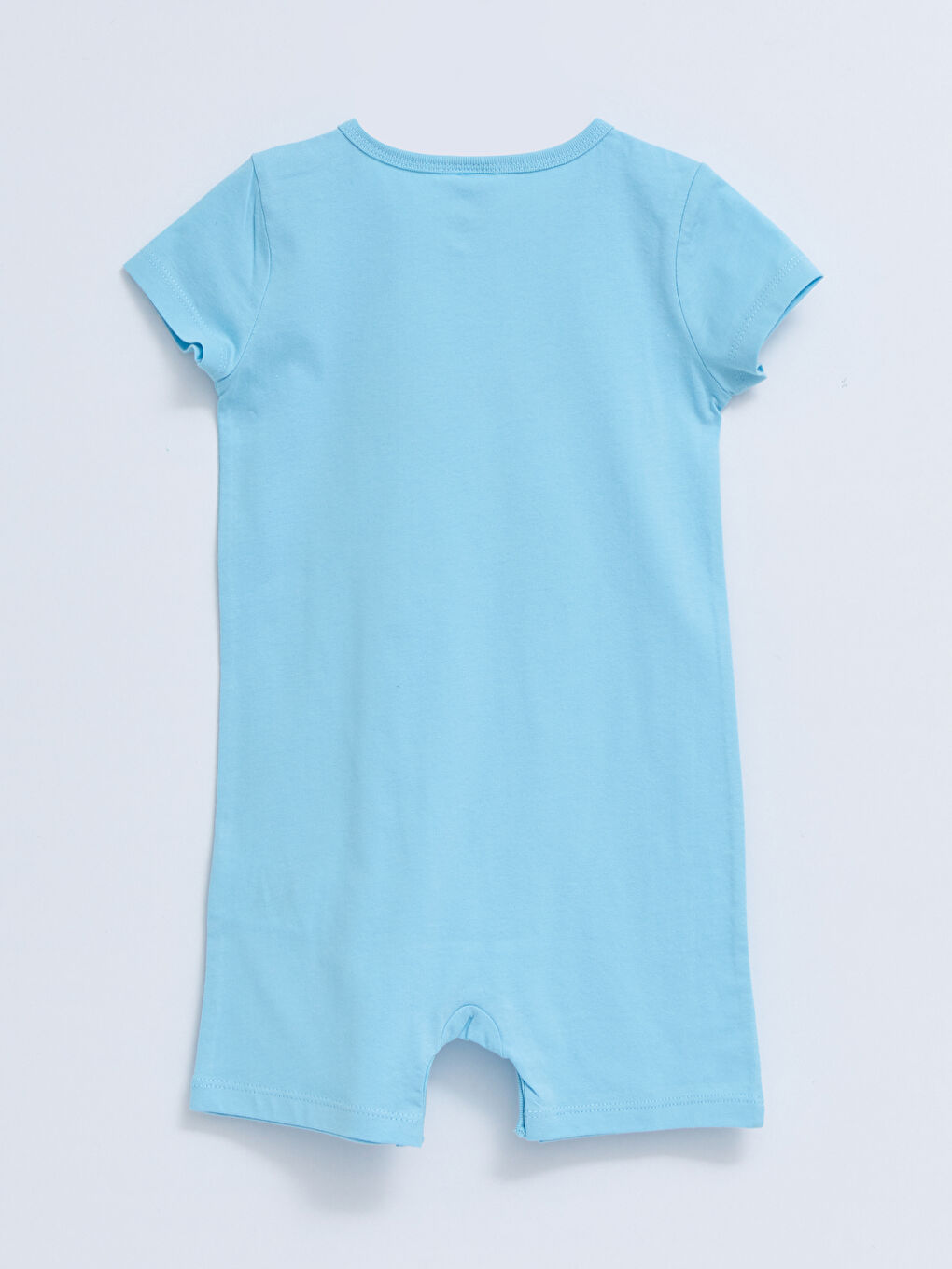 Crew Neck Short Sleeve Printed Cotton Baby Boys' Jumpsuit-1