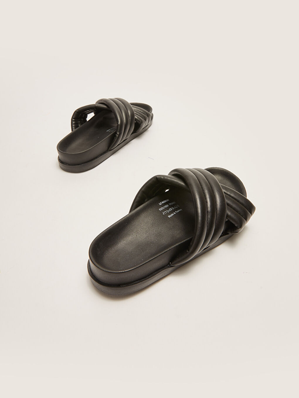 Siyah Çapraz Bantlı Kadın Terlik-4