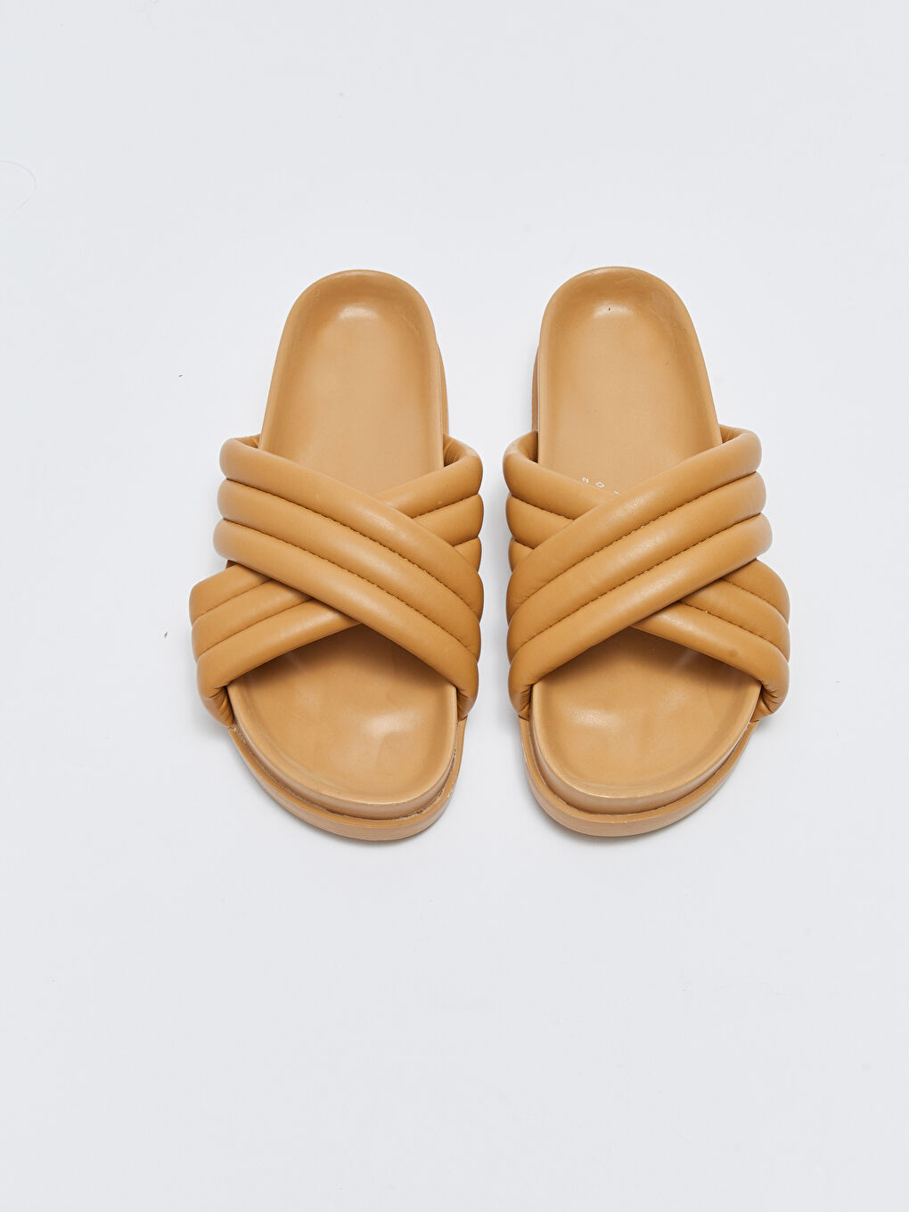 Kahverengi Çapraz Bantlı Kadın Terlik-2