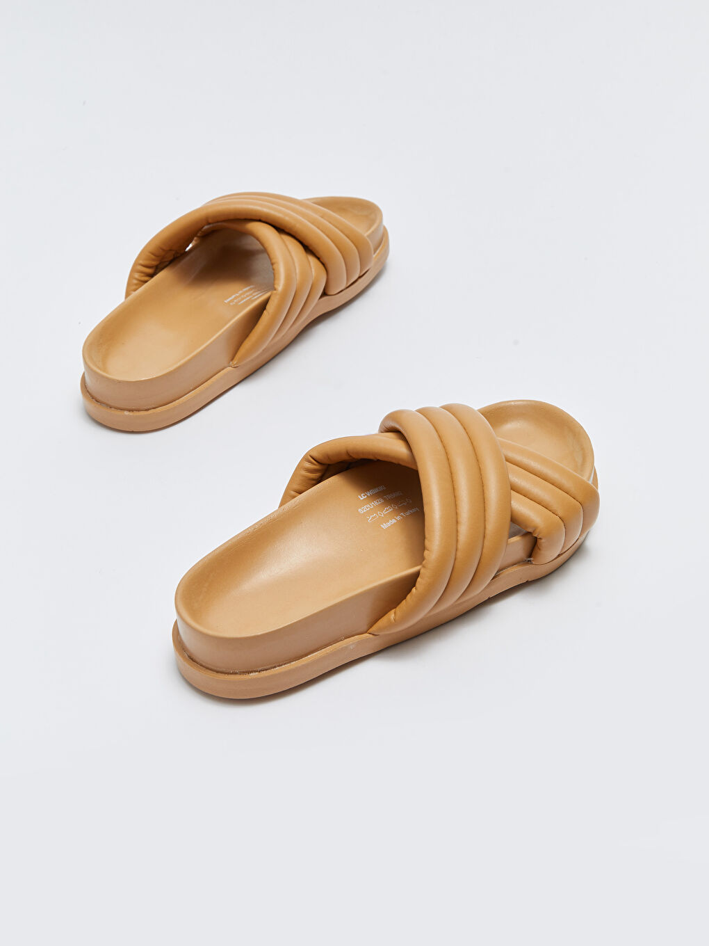 Kahverengi Çapraz Bantlı Kadın Terlik-4