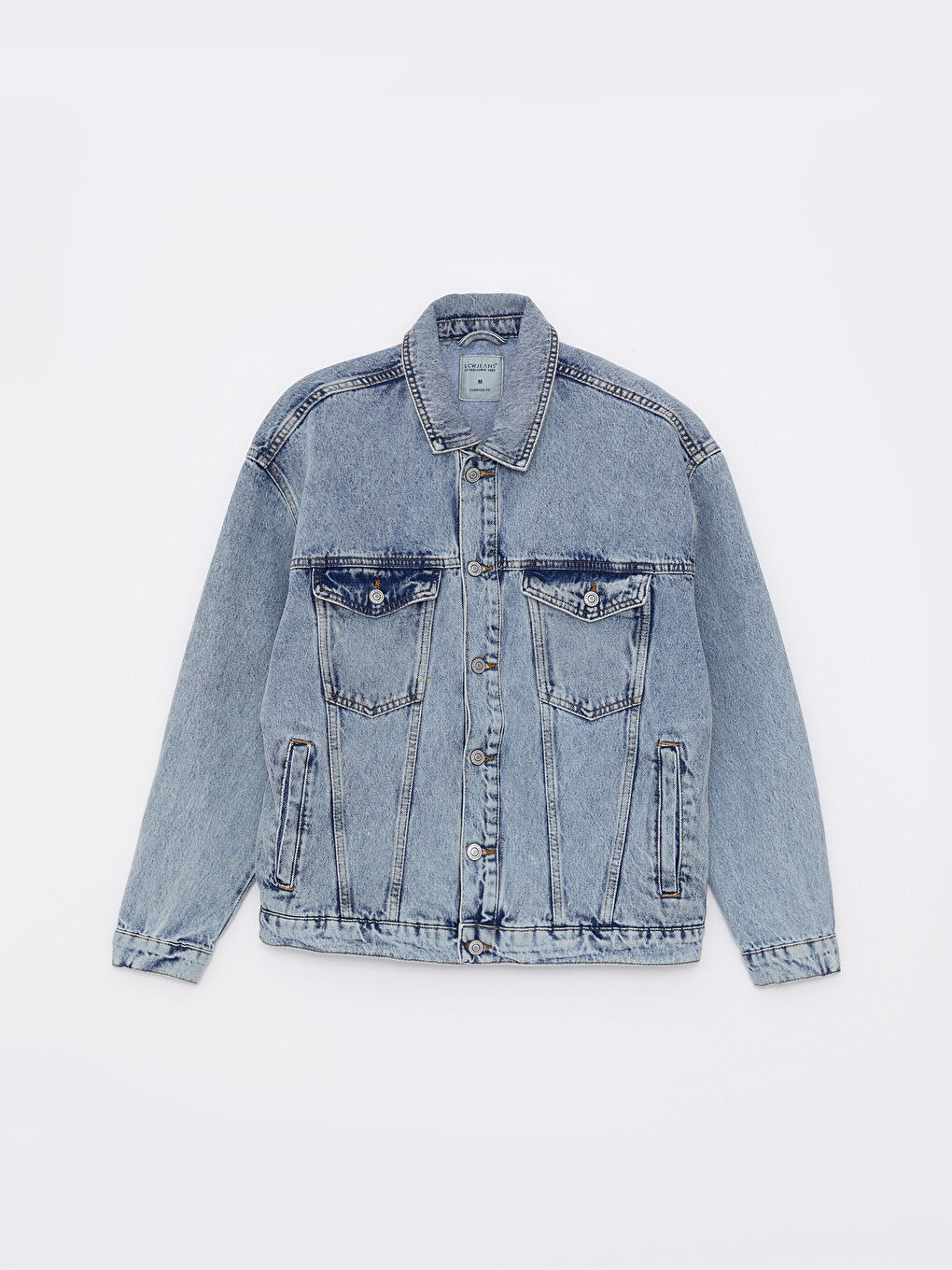 Oversize Jeansjacke Für Herren-5