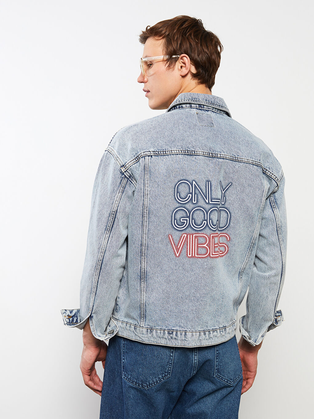 Oversize Jeansjacke Für Herren