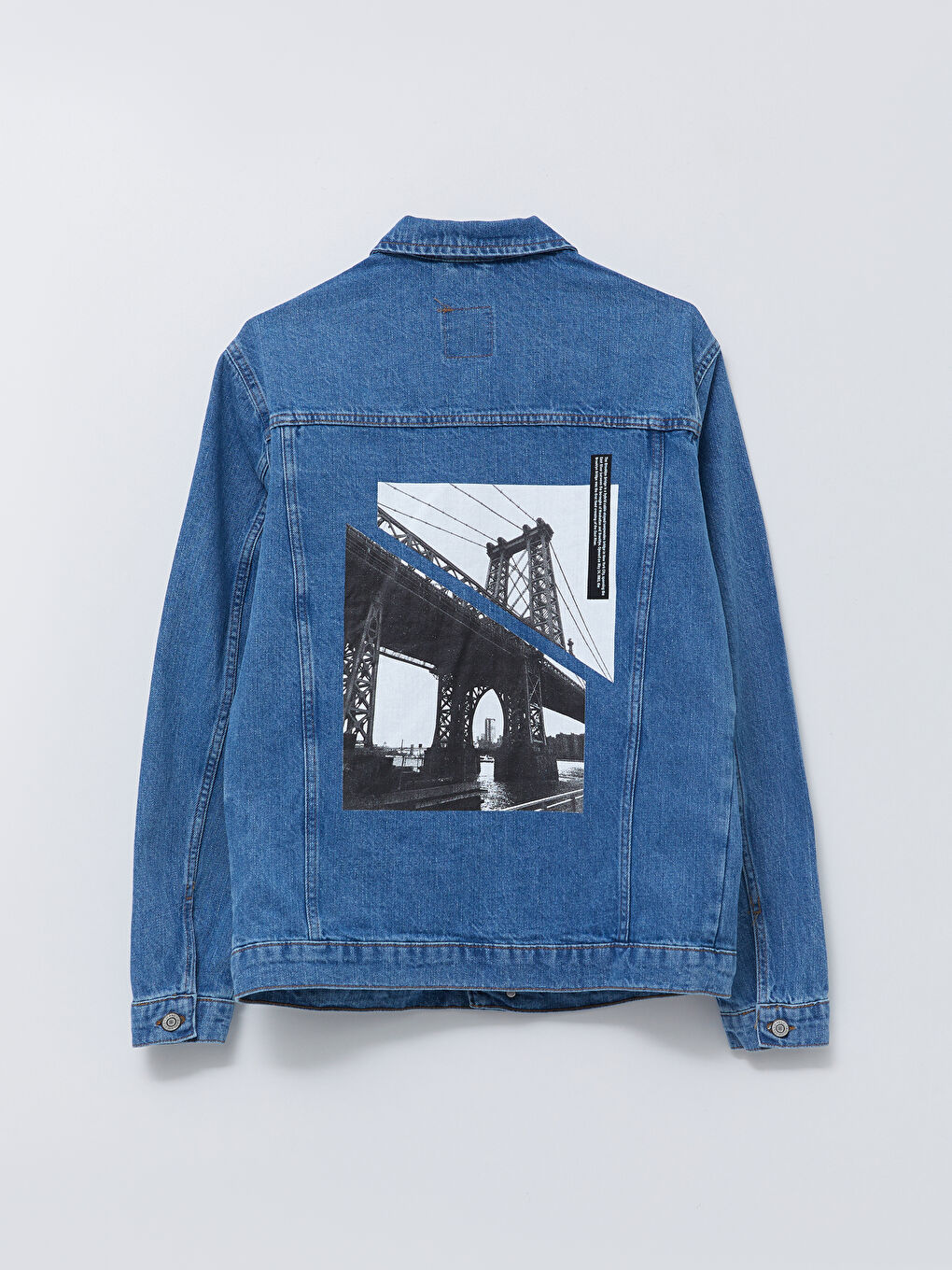 İndigo Standart Kalıp Erkek Jean Ceket-5