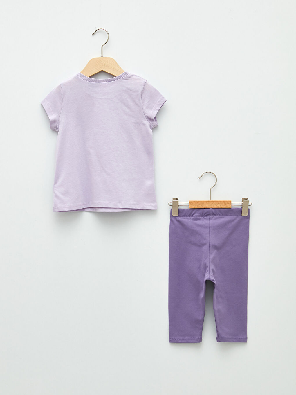 T-shirt et Leggings en Coton Imprimé Frozen à Manches Courtes et Col Rond pour Bébé Fille - Lot de 2-1