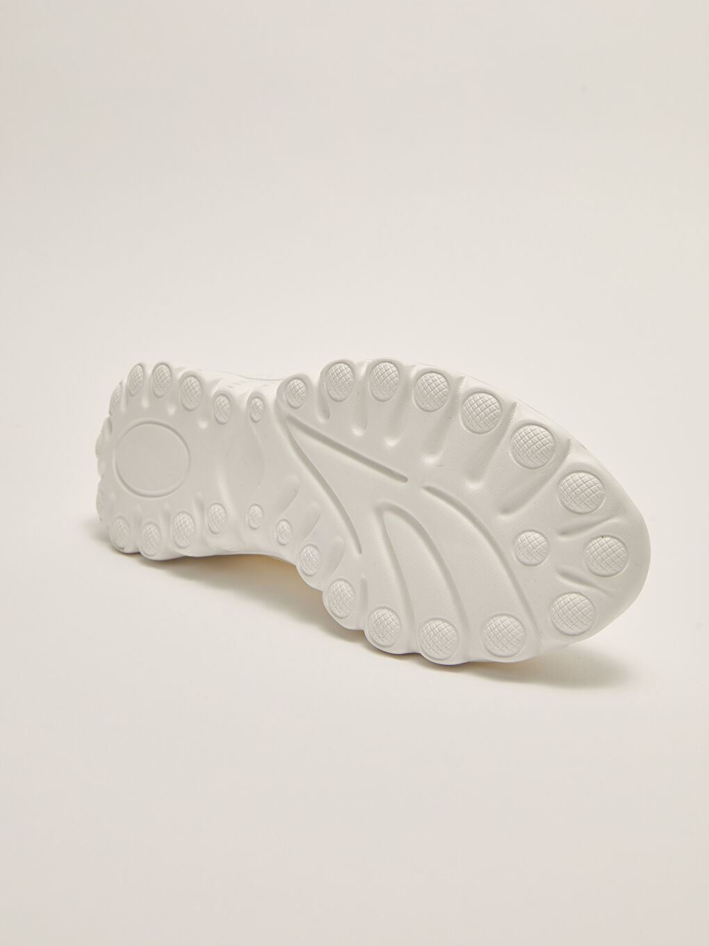 Beyaz Kalın Tabanlı File Detaylı Kadın Spor Ayakkabı-6