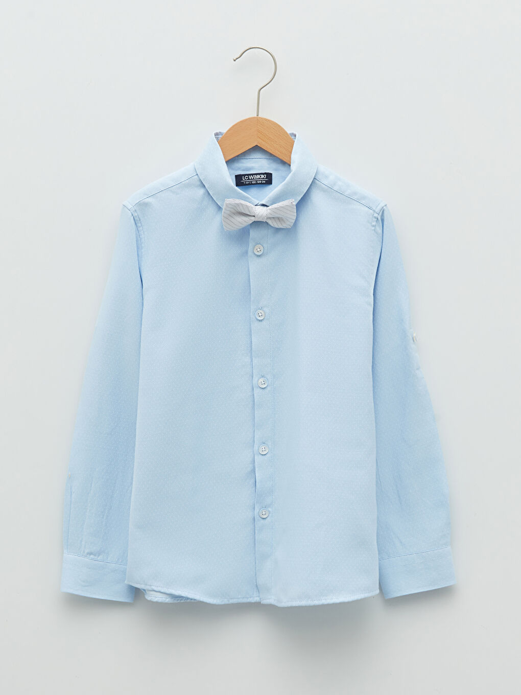 Basic Long Sleeve Boys' Shirt and Bow Tie