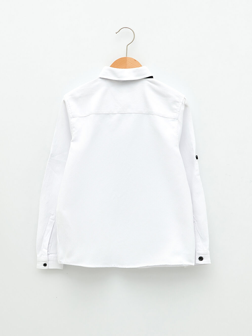 Beyaz Basic Uzun Kollu Erkek Çocuk Gömlek ve Papyon-3