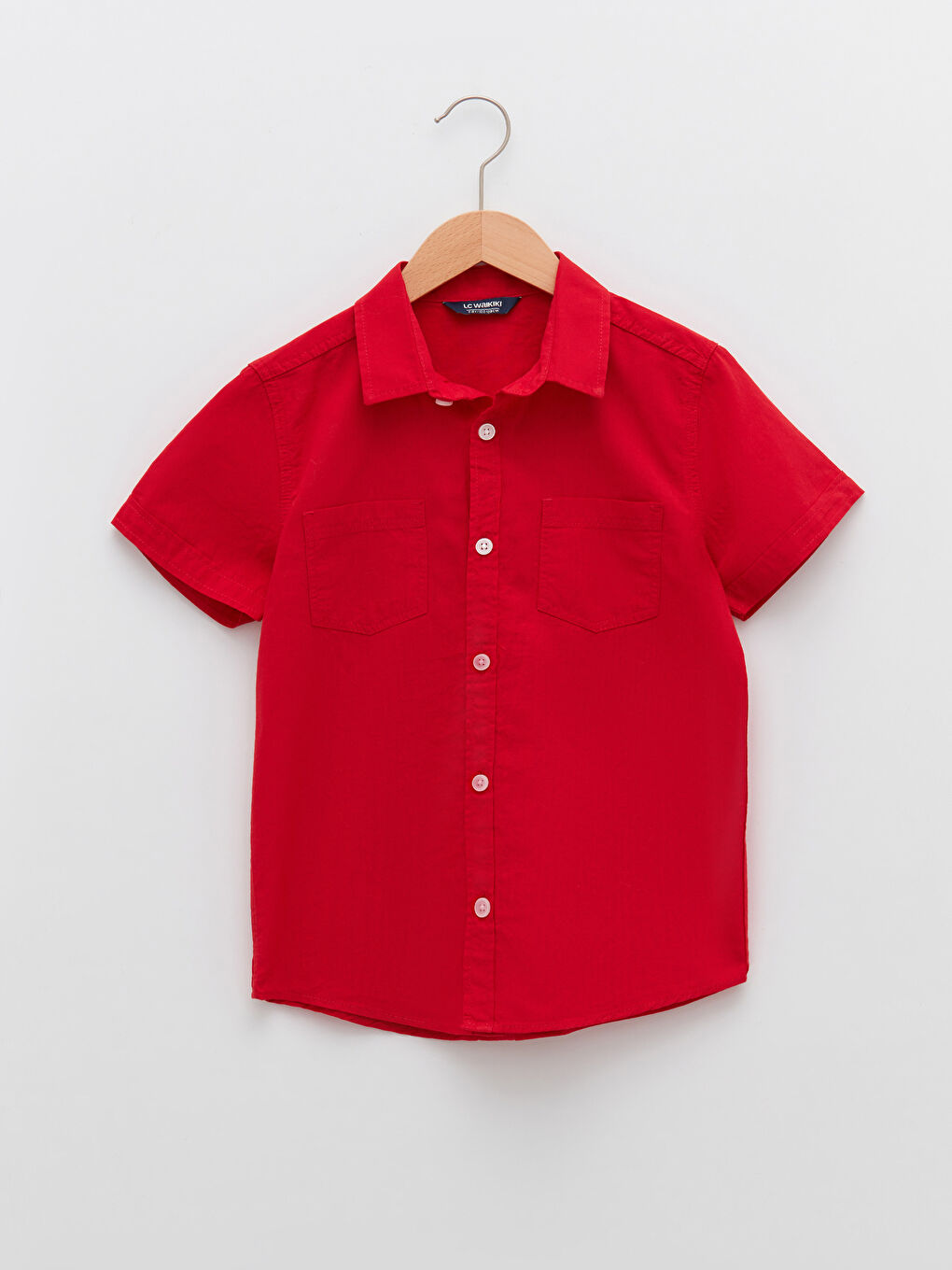 Chemise Basique à Manches Courtes en Popeline pour Garçon-1