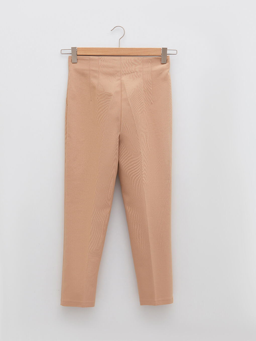 بنطلون سادة عالي الخصر بقصة عادية للسيدات-6