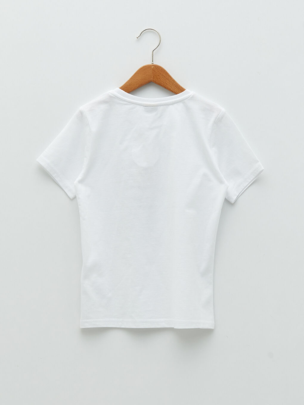 Beyaz Bisiklet Yaka Atatürk Baskılı Kısa Kollu Erkek Çocuk Tişört-3