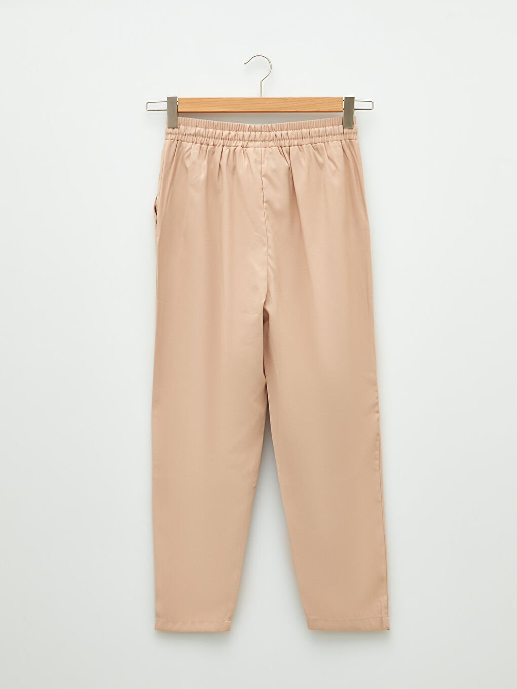 Elastischer Bund Bequeme Passform Gerade Tasche Damenhose Detailliert-7