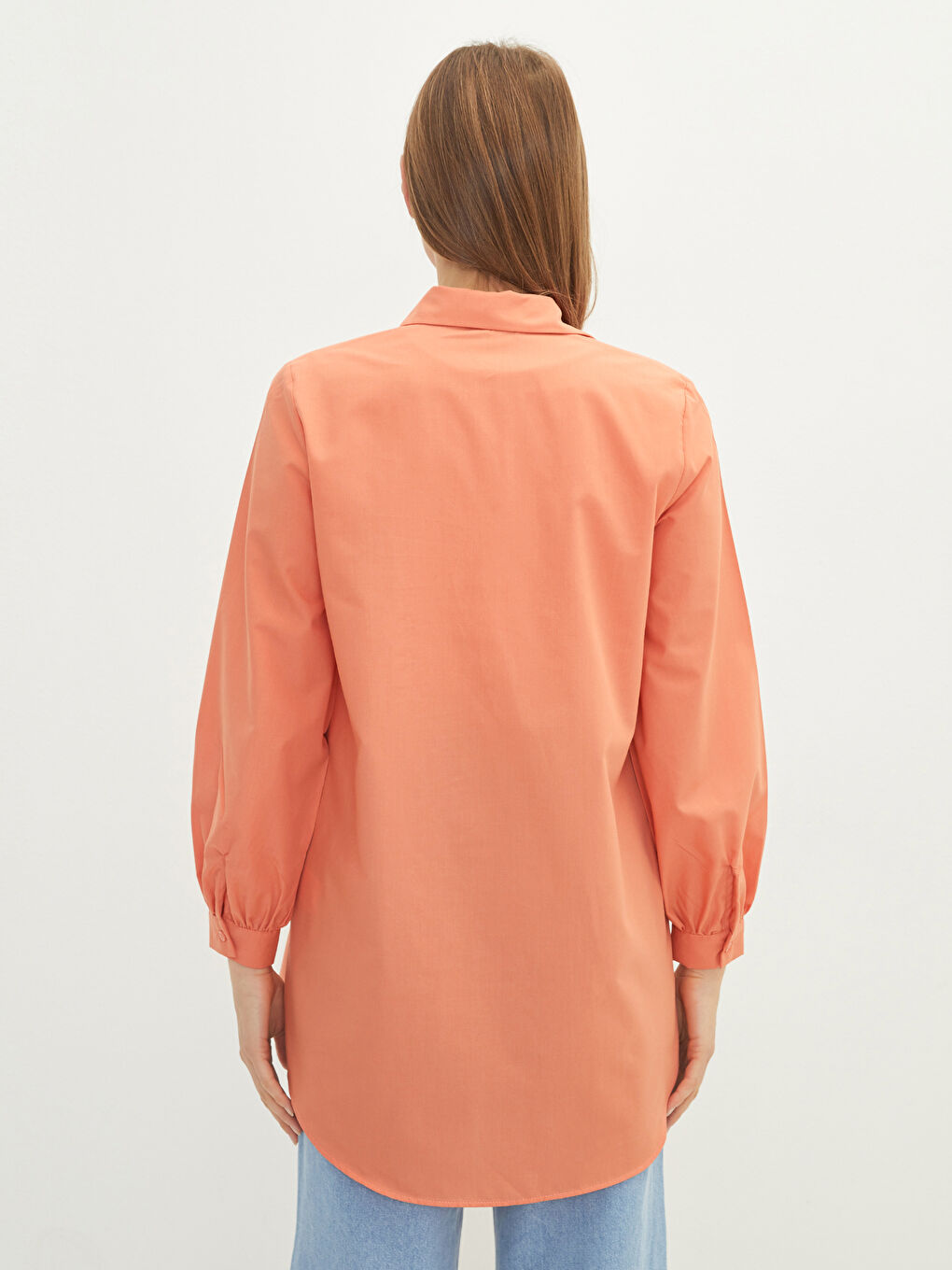 Plain Poplin Women's Shirt Tunic-6