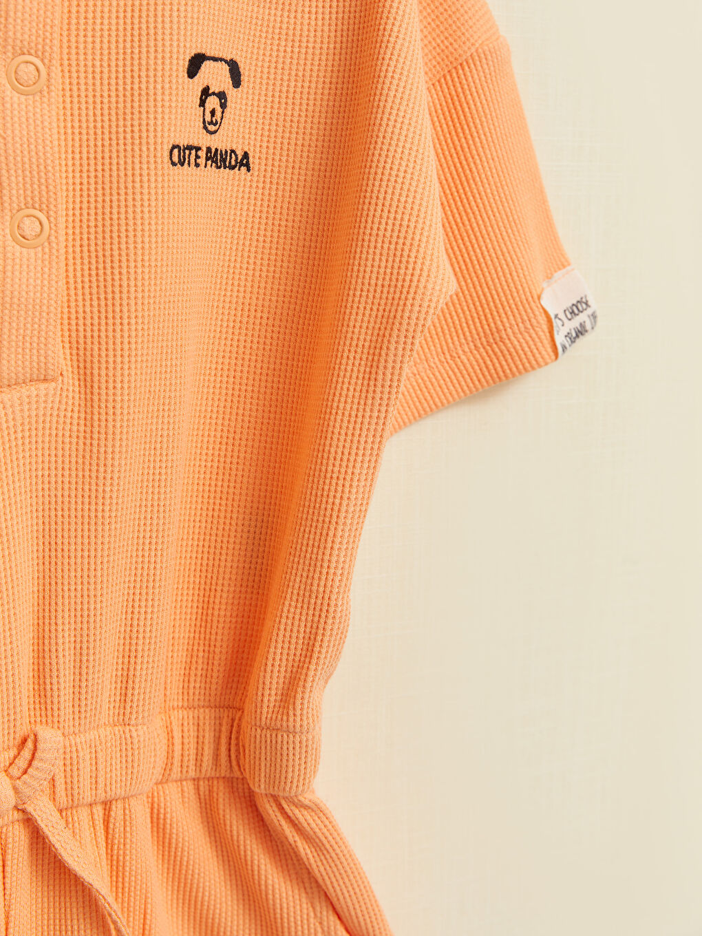 Crew Neck Short Sleeve Girls Overalls-2
