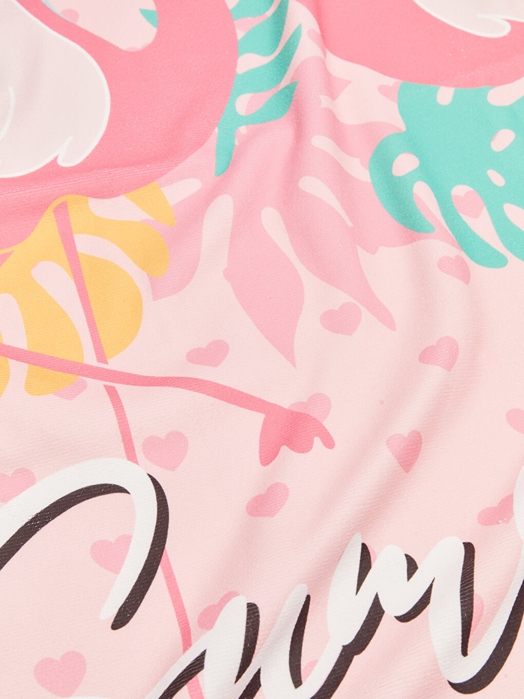 منشفة شاطئ مخمل مطبوع للبنات-1