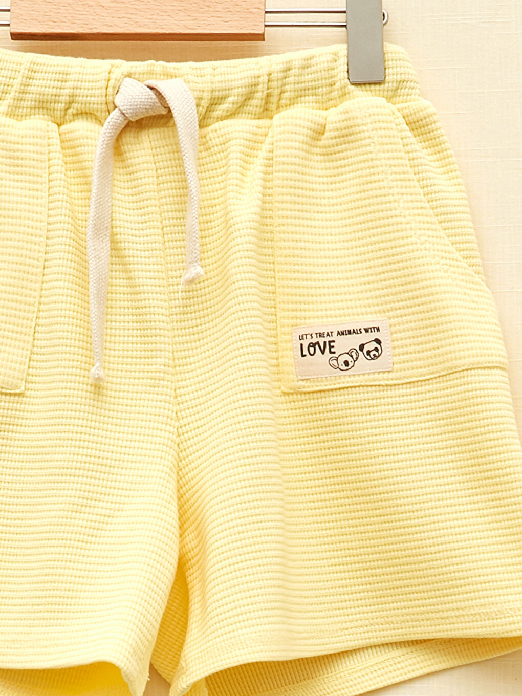 LCW Kids Sari Beli Lastikli Basic Kız Çocuk Şort - 2