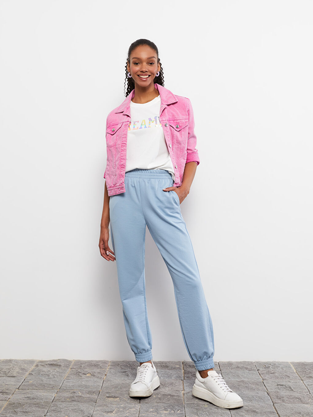 LCW Vision Jogginghose für Damen mit elastischem Bund, regulärer Passform und Taschen -S2DY39Z8-GLL