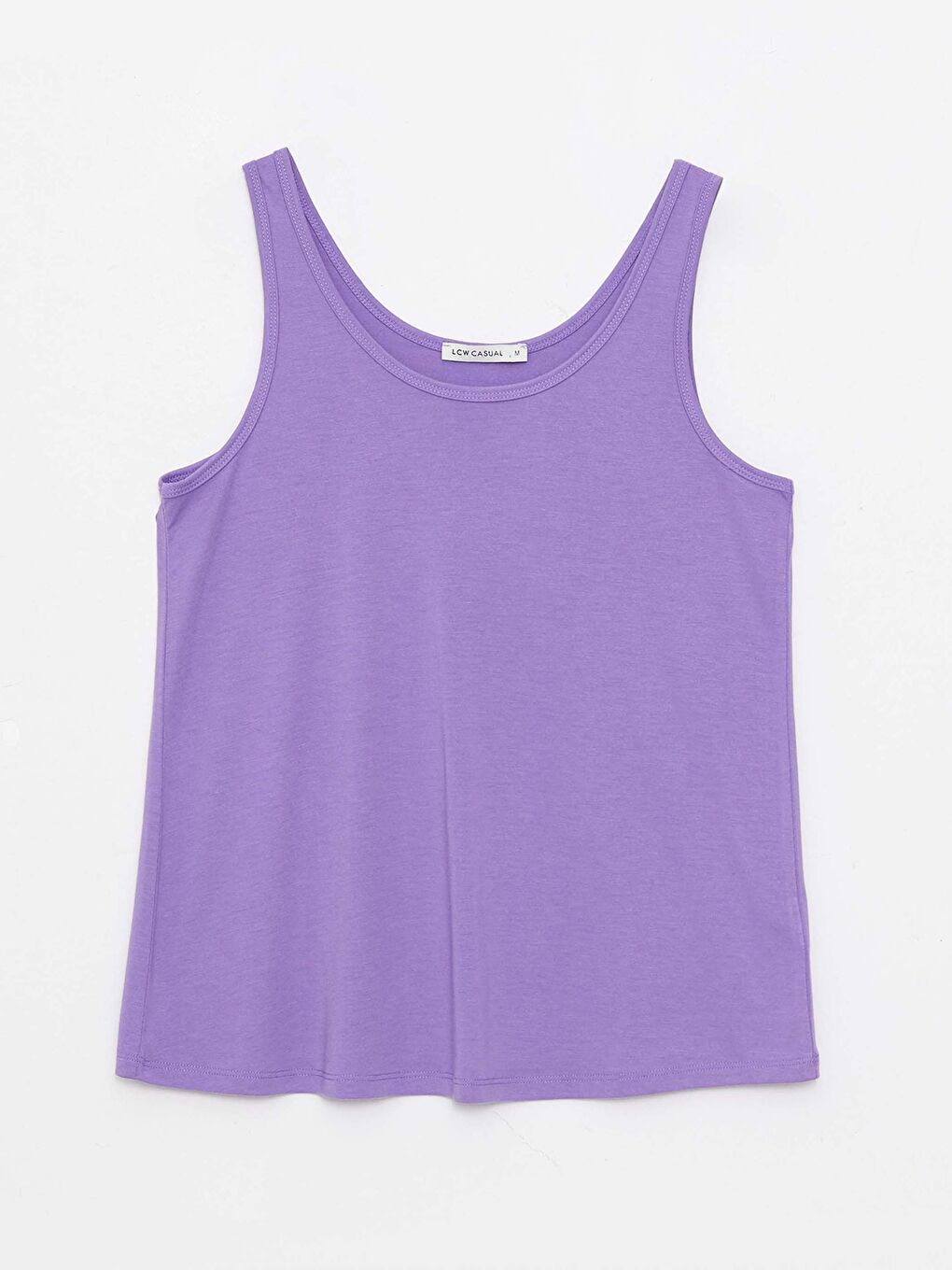 Women's U Neck Plain Tank Top-5