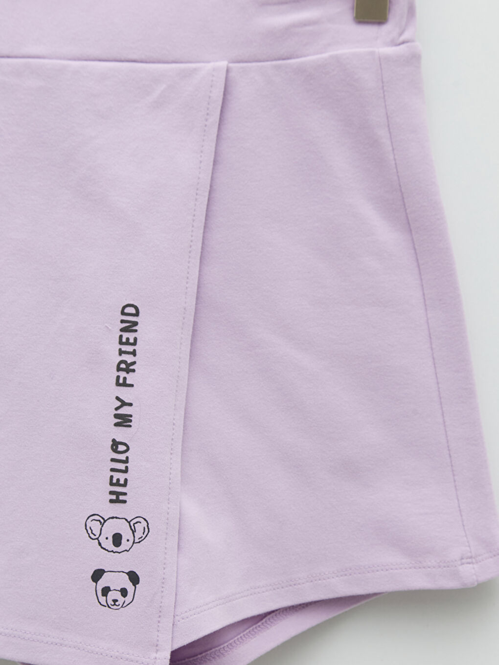 Jupe-Short Fille Imprimée à Taille Élastique-2