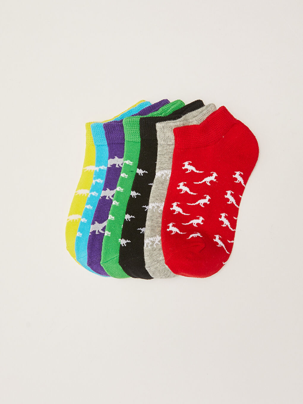 جوارب رياضية مخططة للأولاد - ٧ عبوات