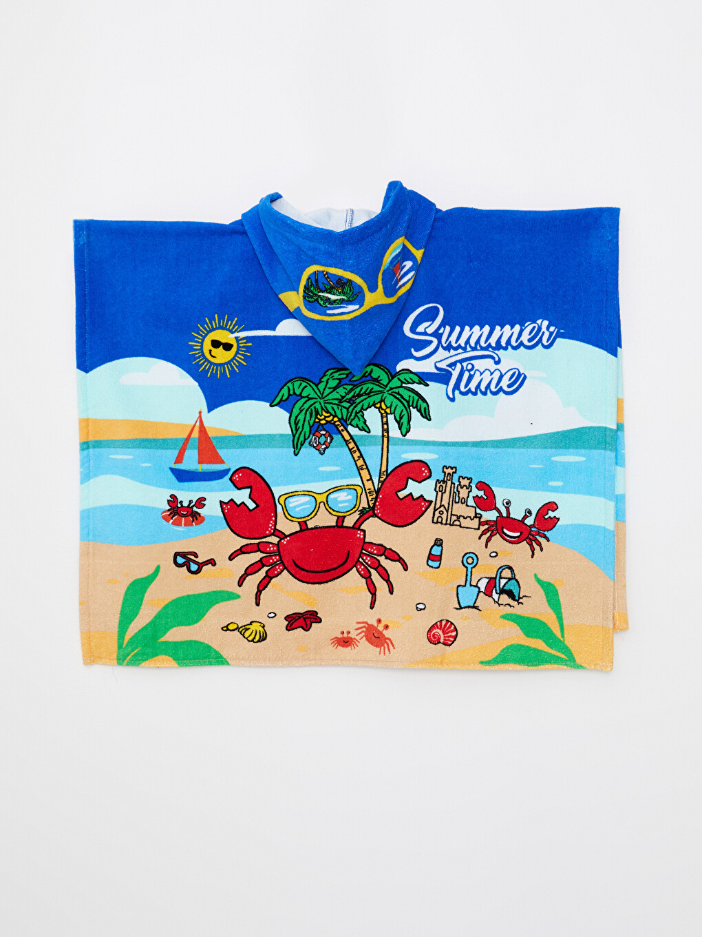 Štampani Pamučni Pončo Peškir za Plažu za Dečake-1