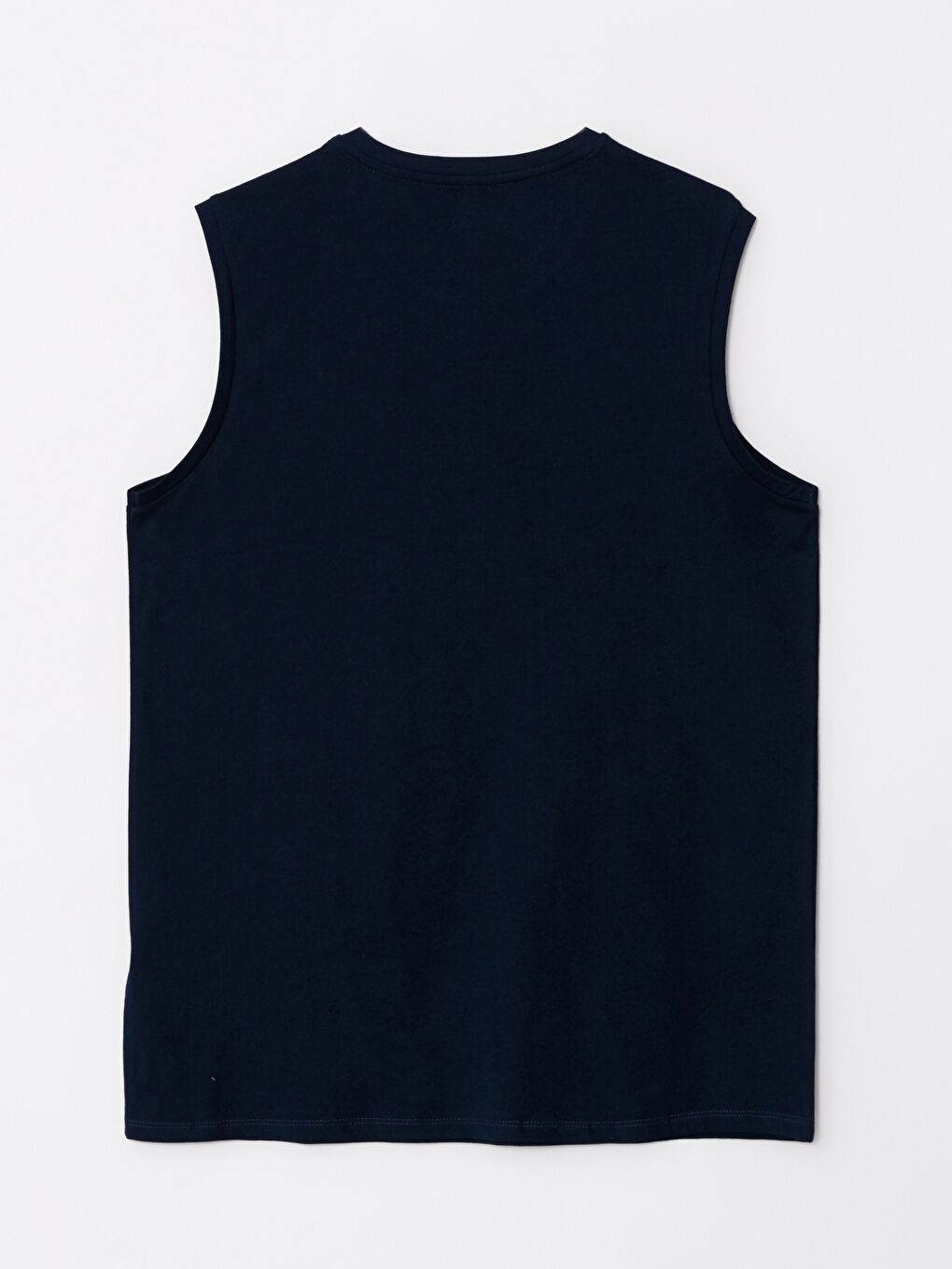 تيشيرت بدون أكمام مطبوع بياقة دائرية للرجال-6