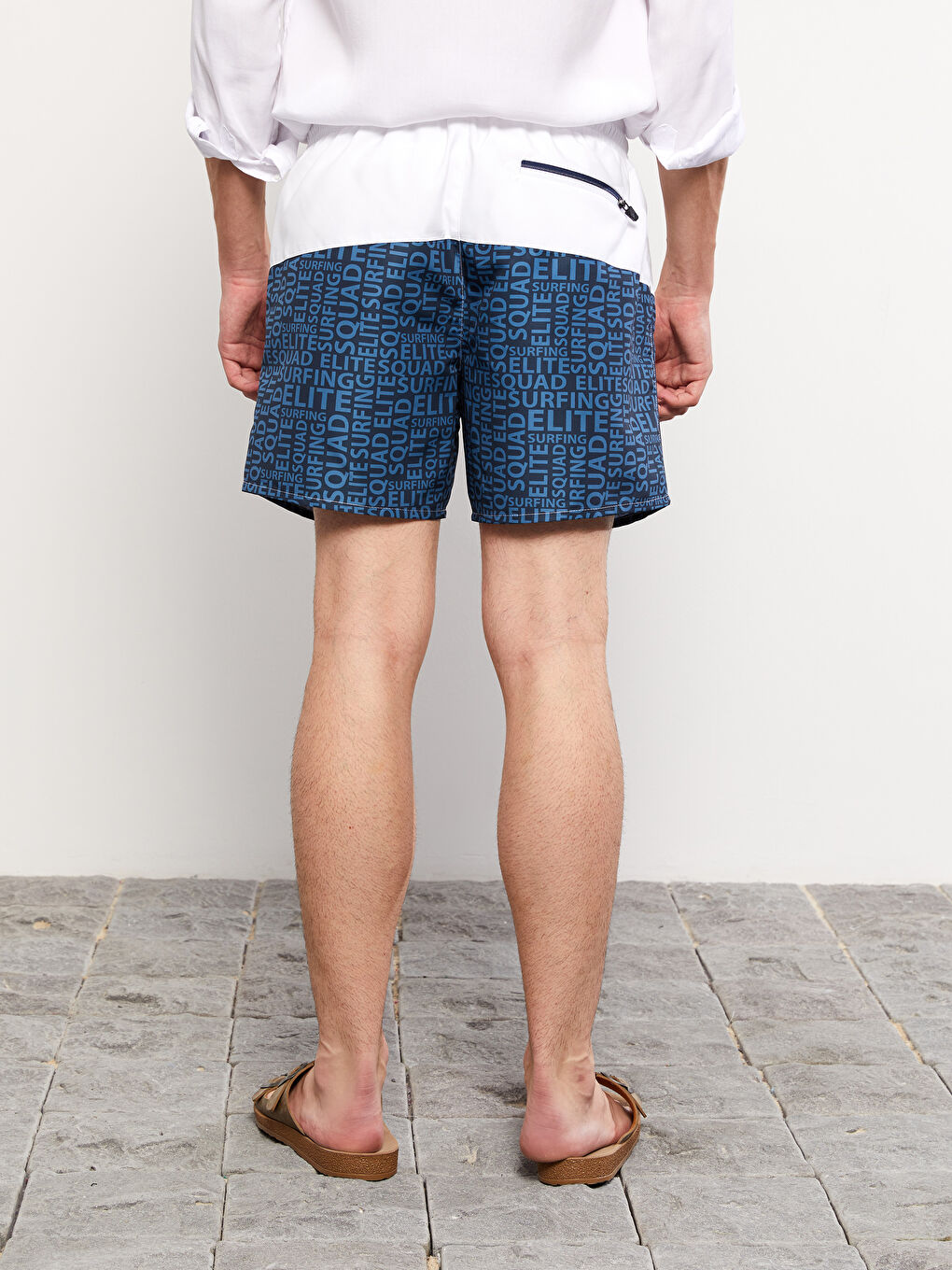 Men's Short Color-Blocked Swim Shorts -S2EA17Z8-LSJ