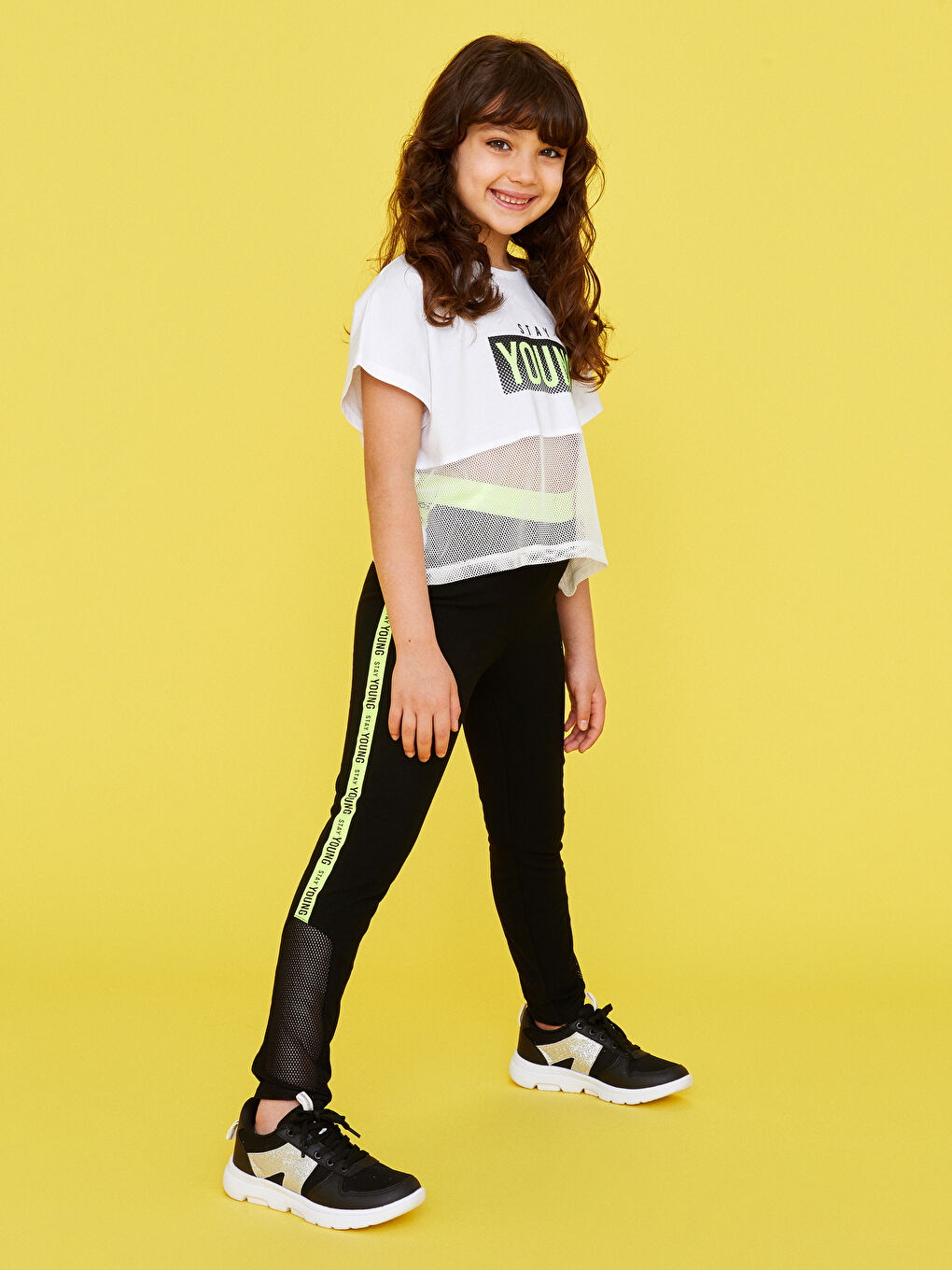 Elasticated Waist Printed Girls' Leggings