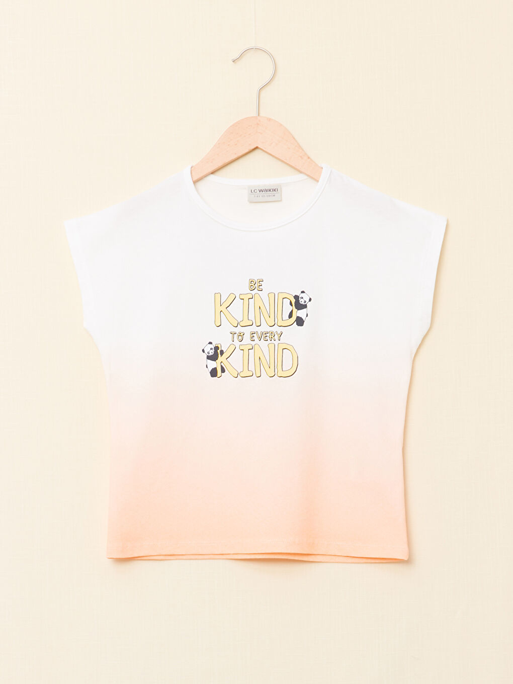 Crew Neck Printed Short Sleeve Girls' T-Shirt