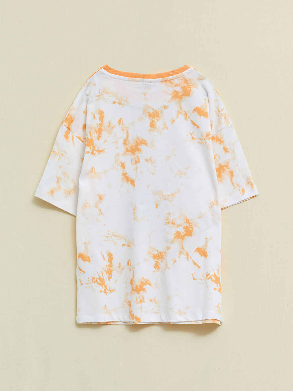 Tricou Fetiță din Bumbac cu Mânecă Scurtă și Imprimeu, Guler Rotund-1