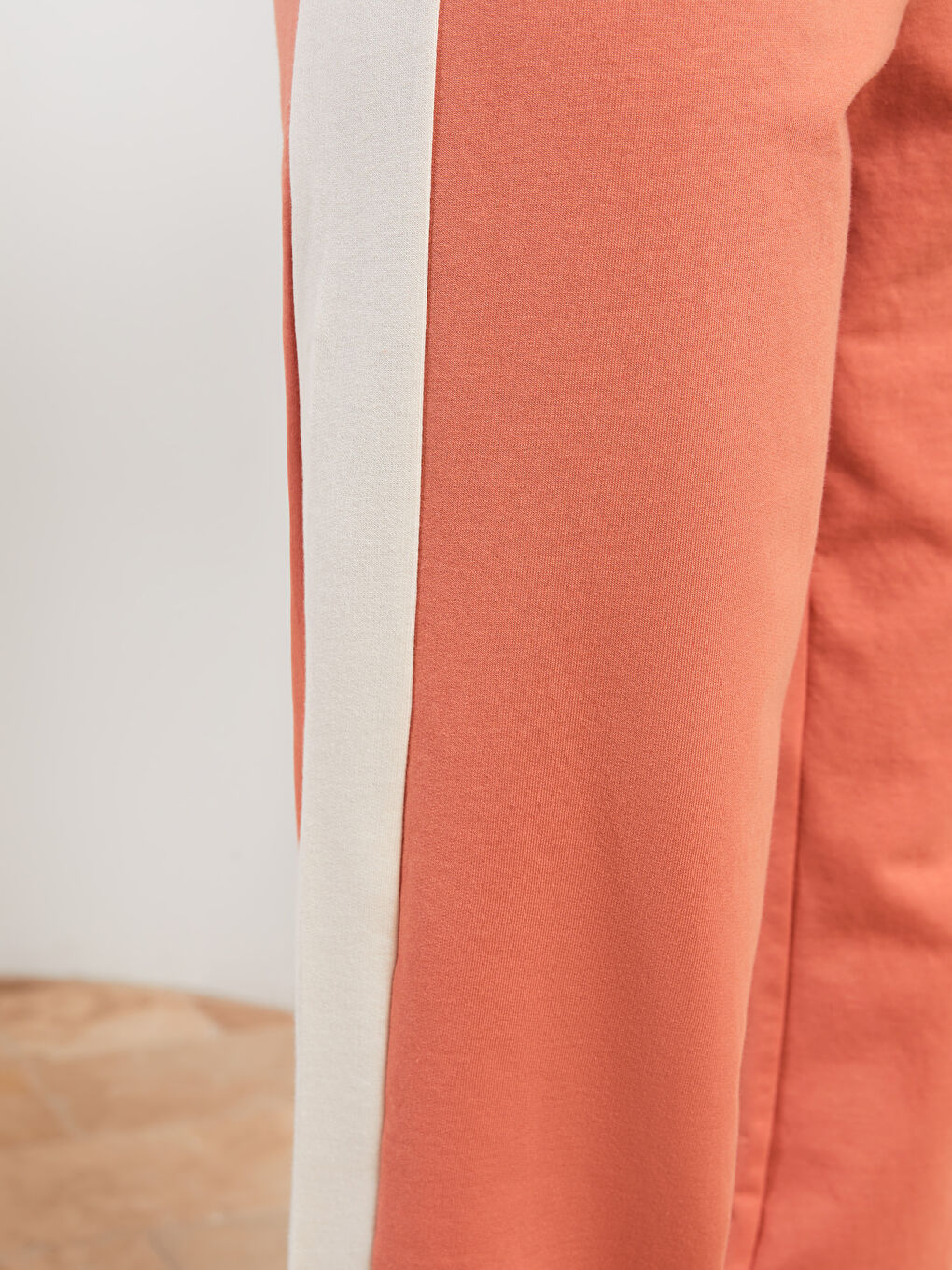 Turuncu Kadın Beli Lastikli Düz Jogger Eşofman Altı-3