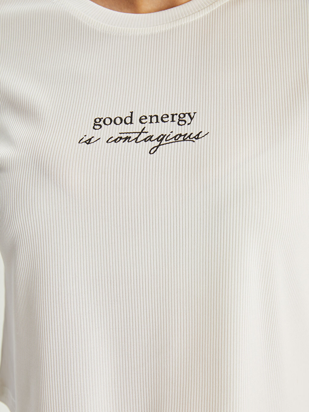 Tricou sport pentru Femei, Crop, Imprimat, Guler rotund-3