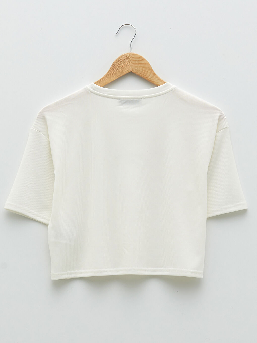 Tricou sport pentru Femei, Crop, Imprimat, Guler rotund-6