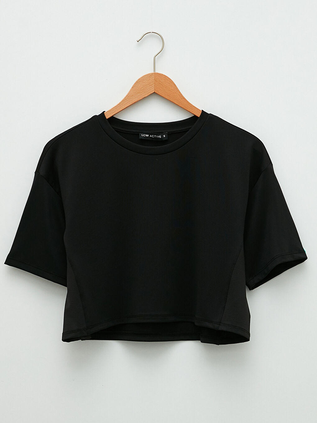 Tricou Crop cu Guler Rotund, Imprimat, Mânecă Scurtă pentru Femei-5