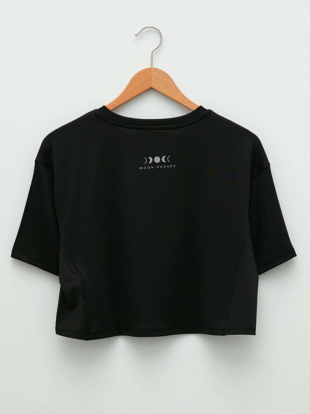 Tricou Crop cu Guler Rotund, Imprimat, Mânecă Scurtă pentru Femei-6