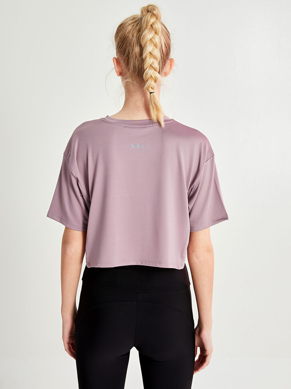 XSIDE ACTIVE Bisiklet Yaka Baskılı Kısa Kollu Kadın Crop -S2EA70Z8-QUF