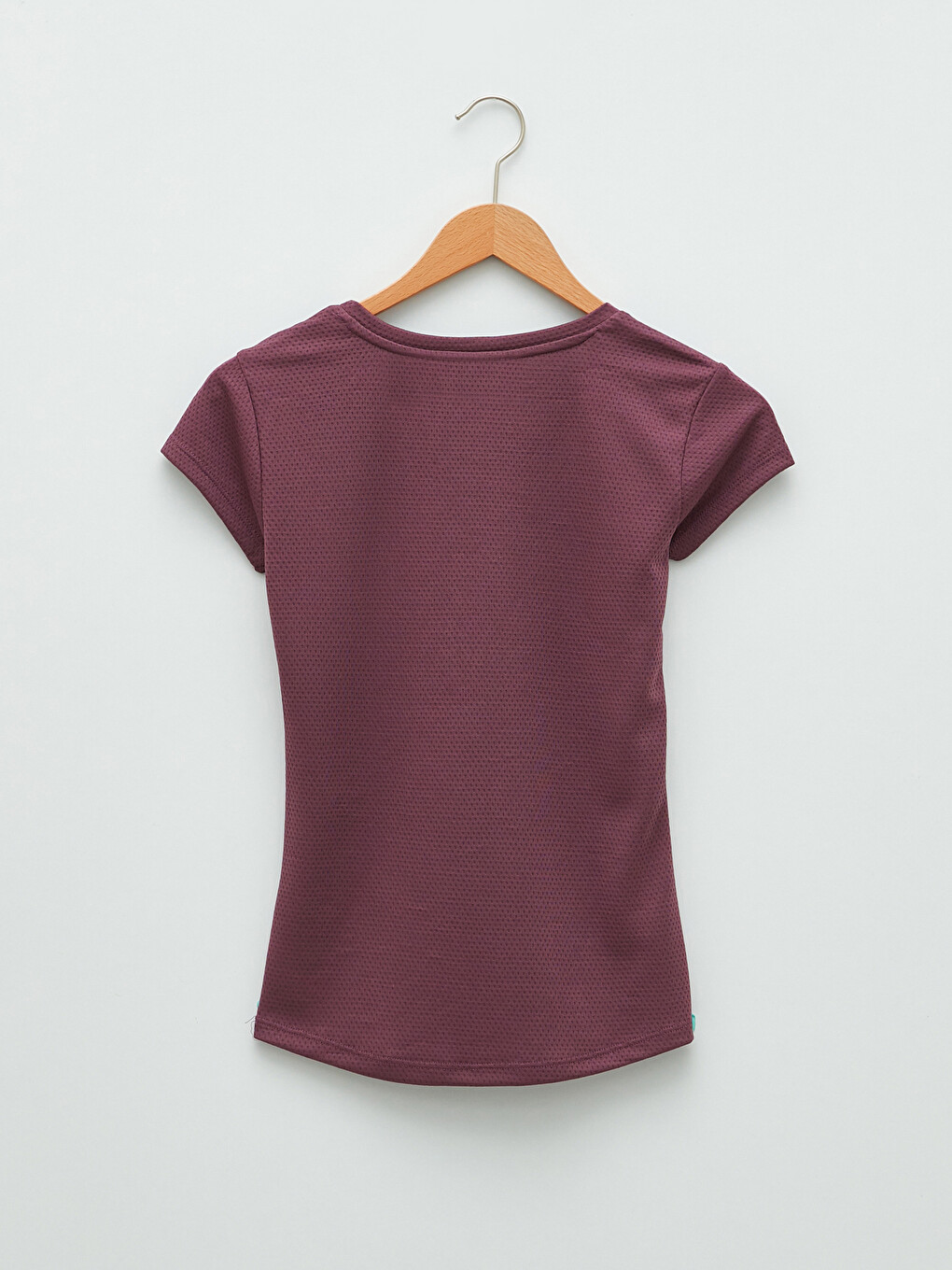 V-neck Self Patterned Short Sleeve Women's Sports T-shirt-5