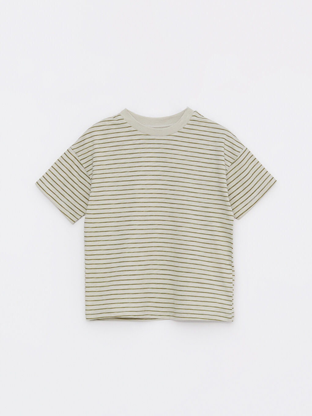 Yeşil Bisiklet Yaka Kısa Kollu Erkek Bebek Tişört ve Salopet 2'li Takım-4